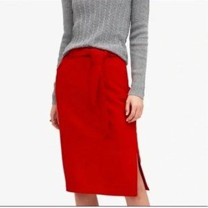 Rich Red Banana Republic Pencil Skirt